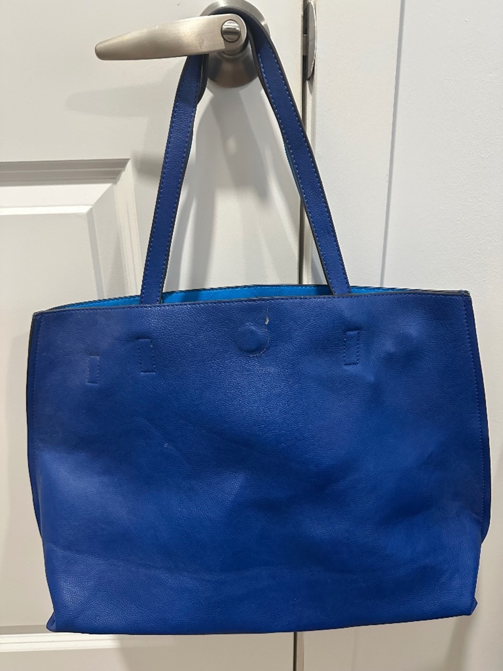 Handmade Blue Leather Purse